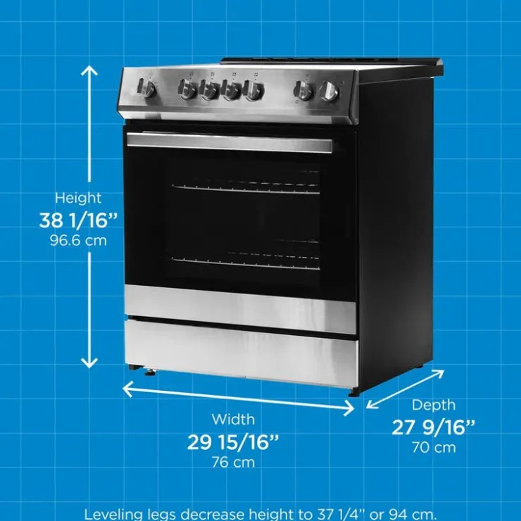 Danby Range 30" Electric Glass-Ceramic - DRRM300BSSC Stainless Outlet