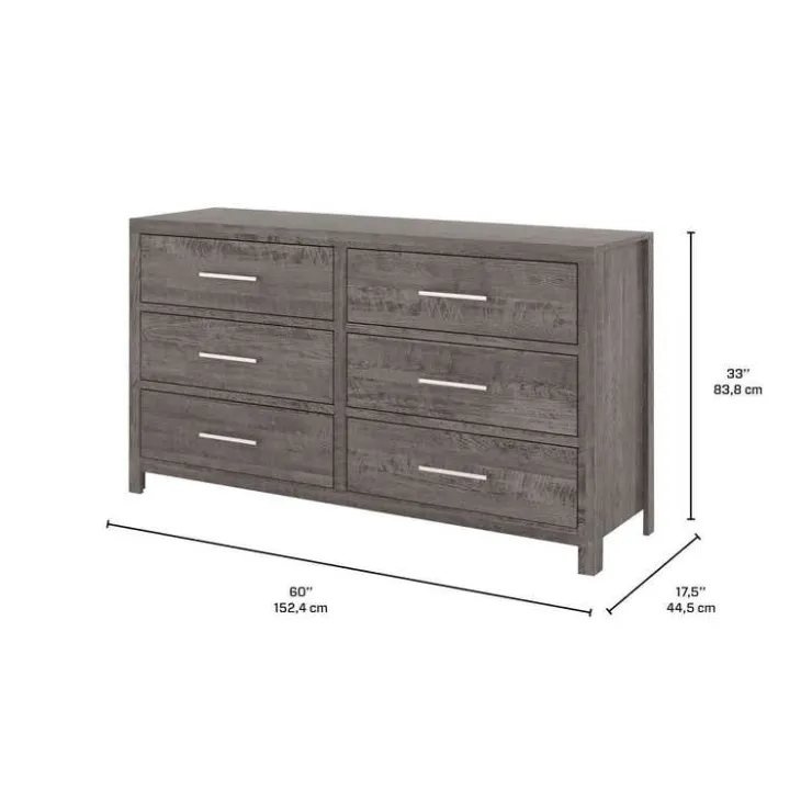 MEQ 6-Dawer Chest - Grey COUNTRY GREY Clearance