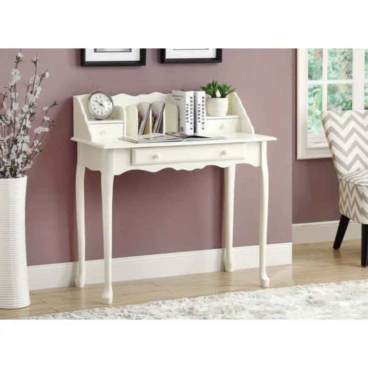 Monarch Desk - 36"l / antique traditional - White Hot