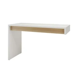 Nexera Desk and 3-Drawer Filing Cabinet - White and Beige New
