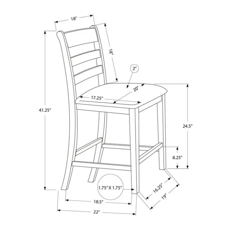 Monarch Dining Chair (set of 2) - Grey Discount