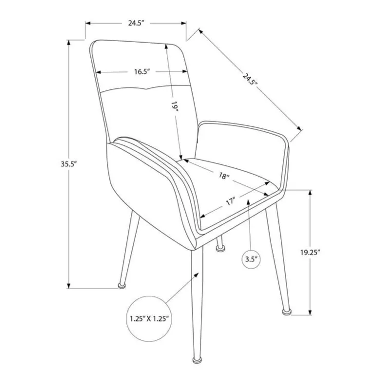 Monarch Dining Chairs (Set of 2) - Brown - TAUPE Online