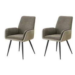 Monarch Dining Chairs (Set of 2) - Brown - TAUPE Online