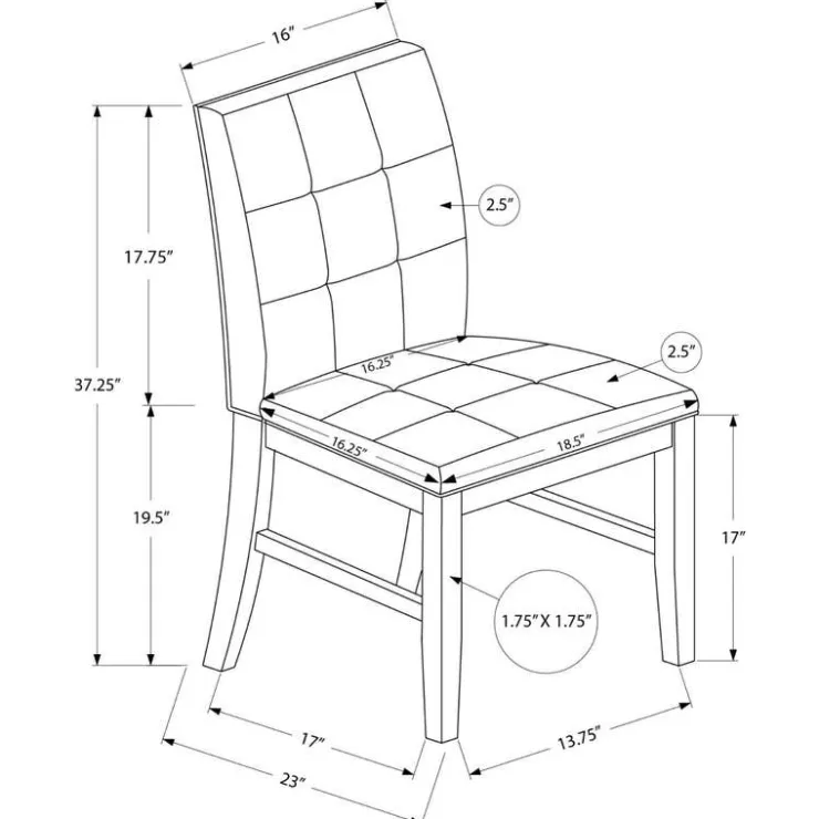 Monarch Dining Chairs (set of 2) - Brown Sale