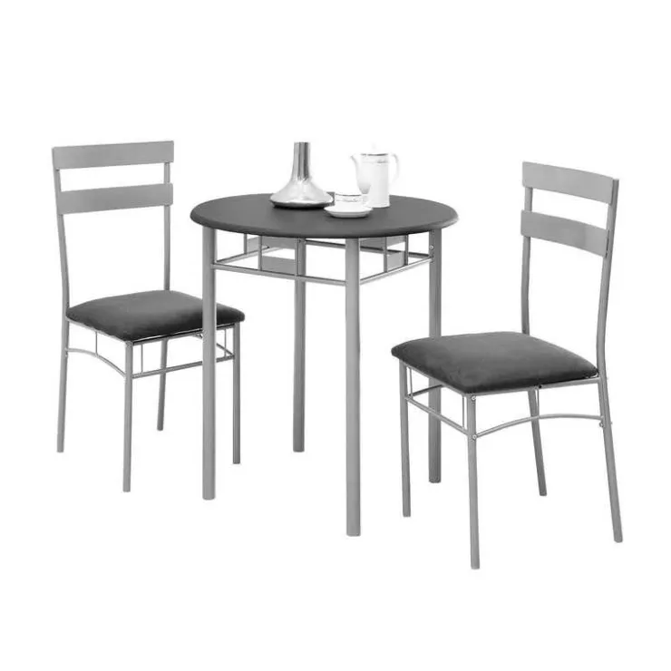 Monarch Dining set - 3pcs set / / silver metal Black Hot