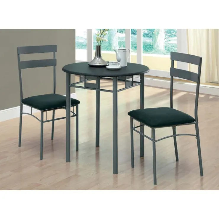 Monarch Dining set - 3pcs set / / silver metal Black Hot