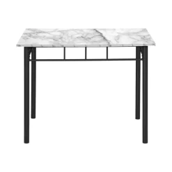 Monarch Dining set - 5pcs set / marble top / black metal White Hot
