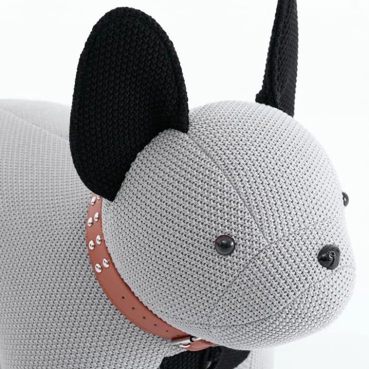 Dog-Shaped Kids Pouf – 27.6" x 13.8" x 13.8" Grey Clearance