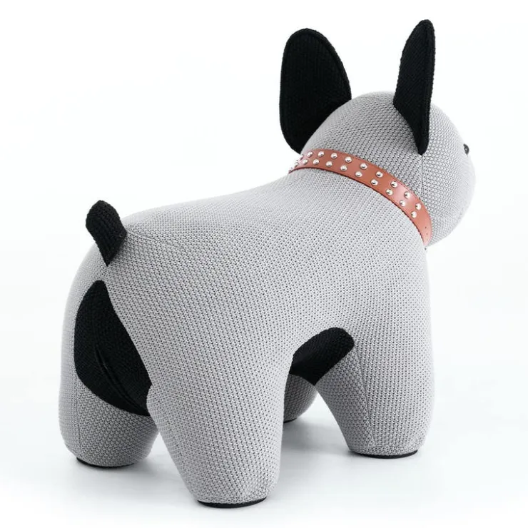 Dog-Shaped Kids Pouf – 27.6" x 13.8" x 13.8" Grey Clearance