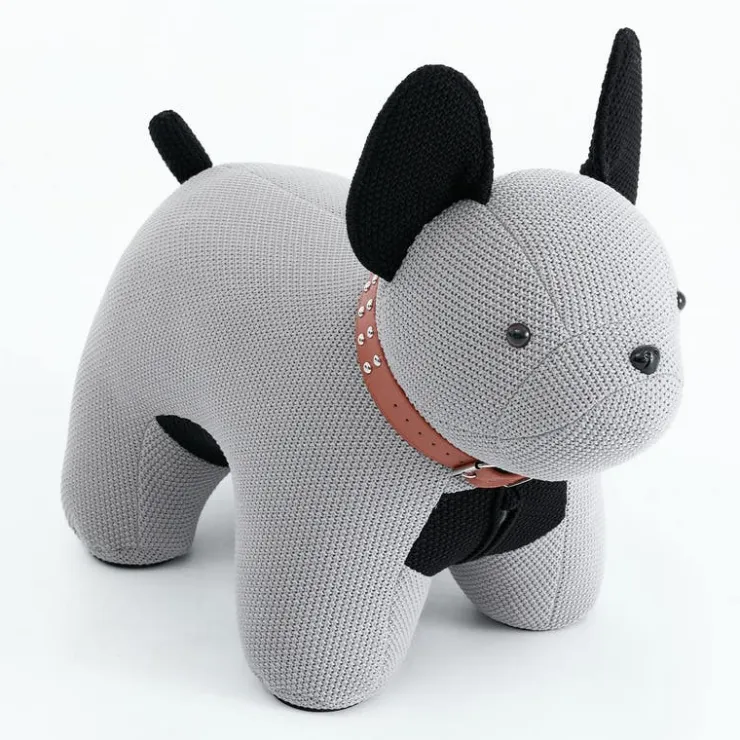 Dog-Shaped Kids Pouf – 27.6" x 13.8" x 13.8" Grey Clearance