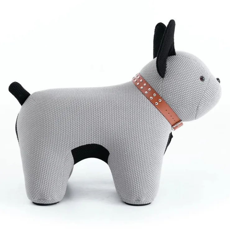 Dog-Shaped Kids Pouf – 27.6" x 13.8" x 13.8" Grey Clearance