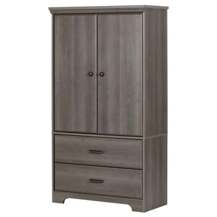 Meubles South Shore 2-Door Armoire with Drawers - South Shore Gray Sale