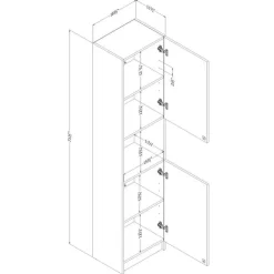 Meubles South Shore 2-door bookcase - South Shore Bleached Oak Clearance
