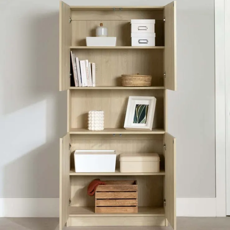Meubles South Shore 4-door bookcase - South Shore Bleached Oak Online