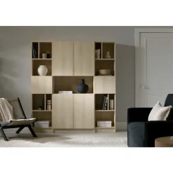 Meubles South Shore 4-door bookcase - South Shore Bleached Oak Online