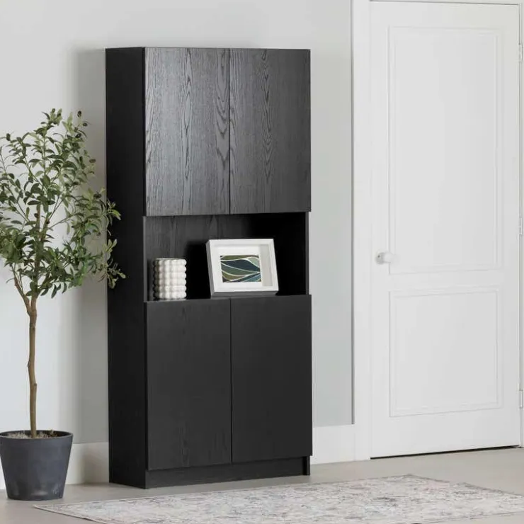 Meubles South Shore 4-door bookcase - South Shore Black Oak