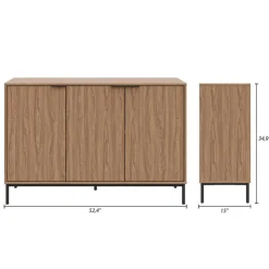 Nexera 3-Door Buffet Light walnut Online