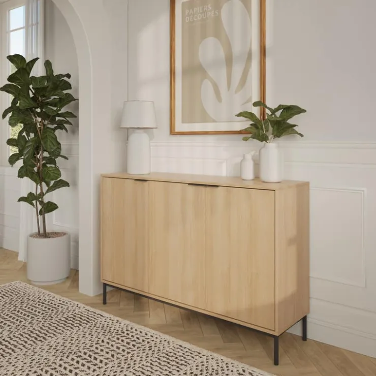Nexera 3-Door Buffet Natural blonde oak Online