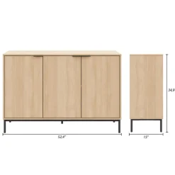 Nexera 3-Door Buffet Natural blonde oak Online