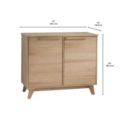 Arboit Poitras 2-Door Server - Greige Hot