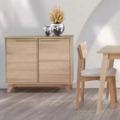 Arboit Poitras 2-Door Server - Greige Hot