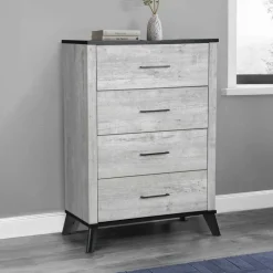Monarch 4-Drawer Chest Grey Outlet
