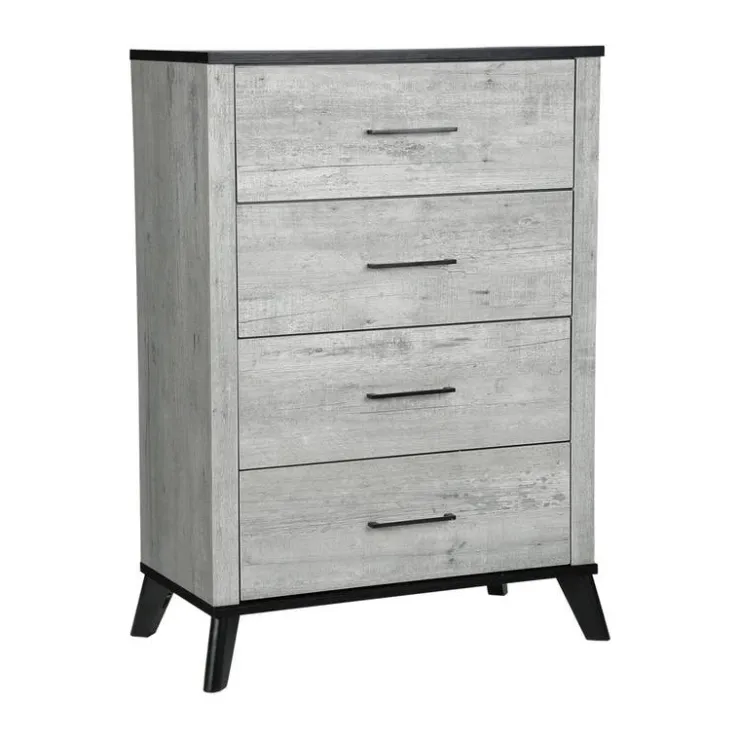 Monarch 4-Drawer Chest Grey Outlet