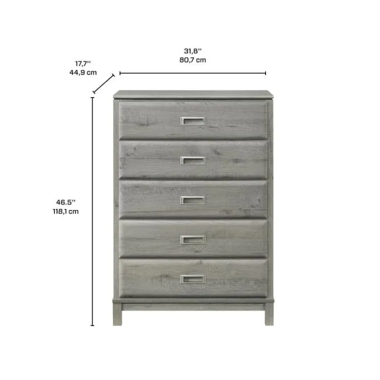 5-Drawer Chest Grey Online