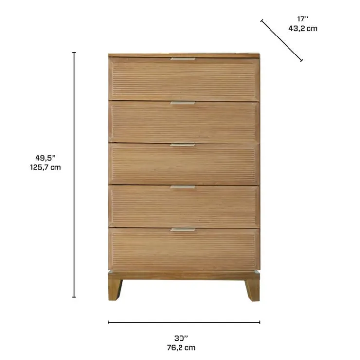 5-Drawer Chest Natural Hot