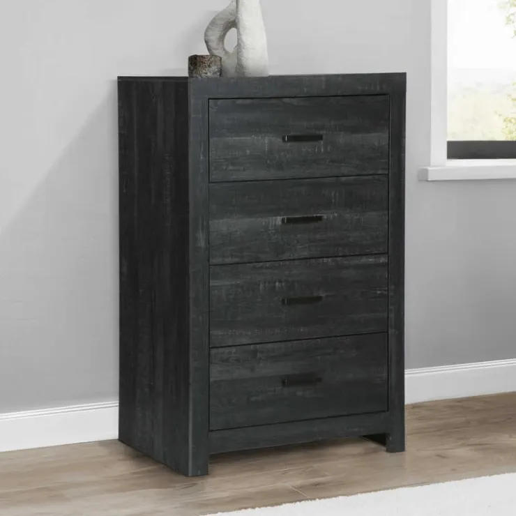 Monarch 4-Drawer Chest Black Online