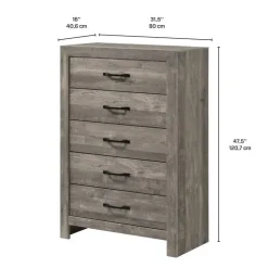 5-Drawer Chest Grey Sale