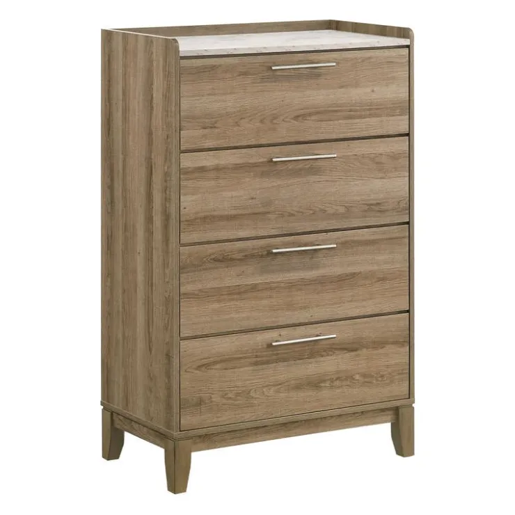 4-Drawer Chest Light Brown Clearance