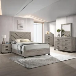4-Drawer Chest Light Grey New