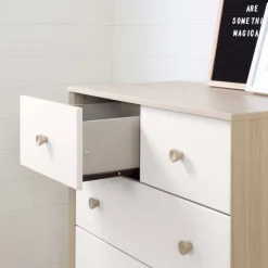 Meubles South Shore 5-Drawer Chest - South Shore Soft Elm and White Clearance