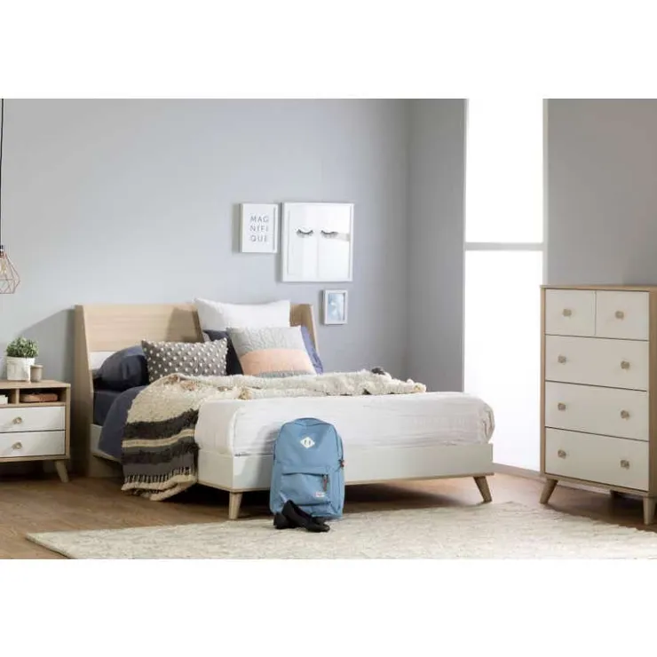 Meubles South Shore 5-Drawer Chest - South Shore Soft Elm and White Clearance