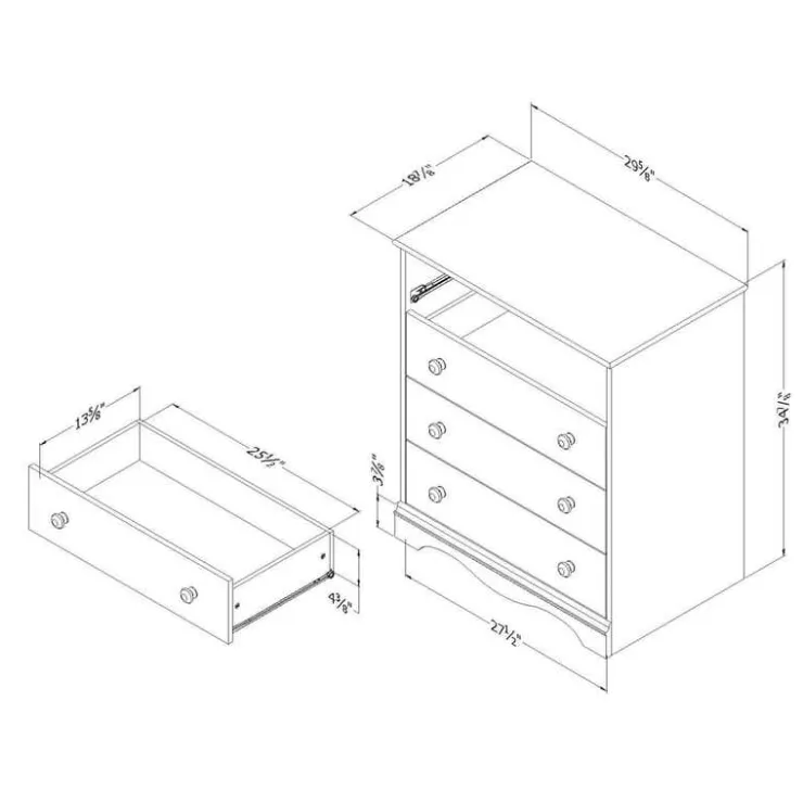 Meubles South Shore 4-Drawer Chest - South Shore PURE WHITE Discount