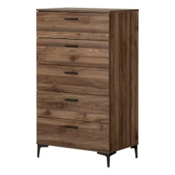 Meubles South Shore 5-Drawer Chest - South Shore Natural Walnut Discount