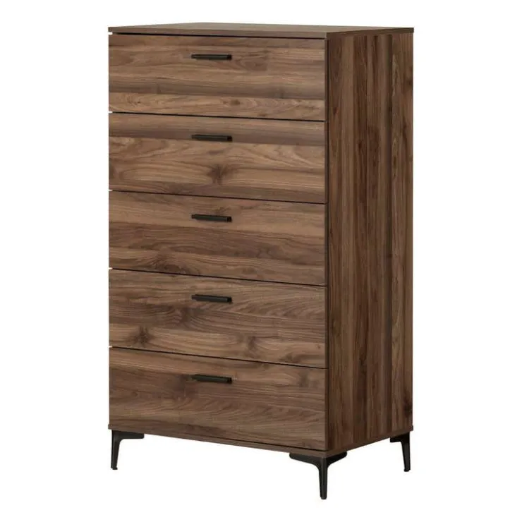 Meubles South Shore 5-Drawer Chest - South Shore Natural Walnut Discount