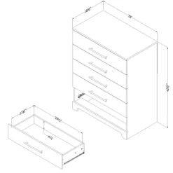 Meubles South Shore 5-Drawer Chest - South Shore Nordik Oak Hot