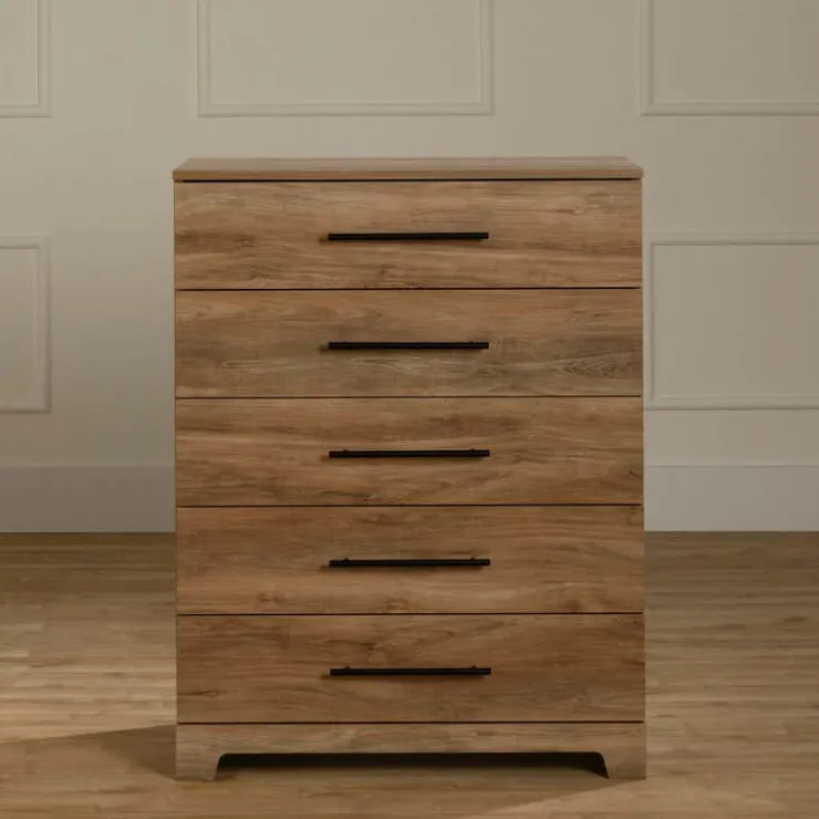 Meubles South Shore 5-Drawer Chest - South Shore Natural Mango Wood Best