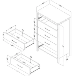 Meubles South Shore 5-Drawer Chest - South Shore SEASIDE PINE