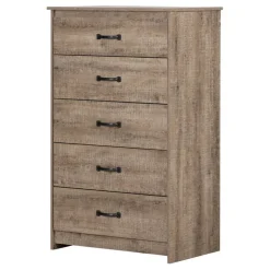 Meubles South Shore 5-Drawer Chest - South Shore WEATHERED OAK Best
