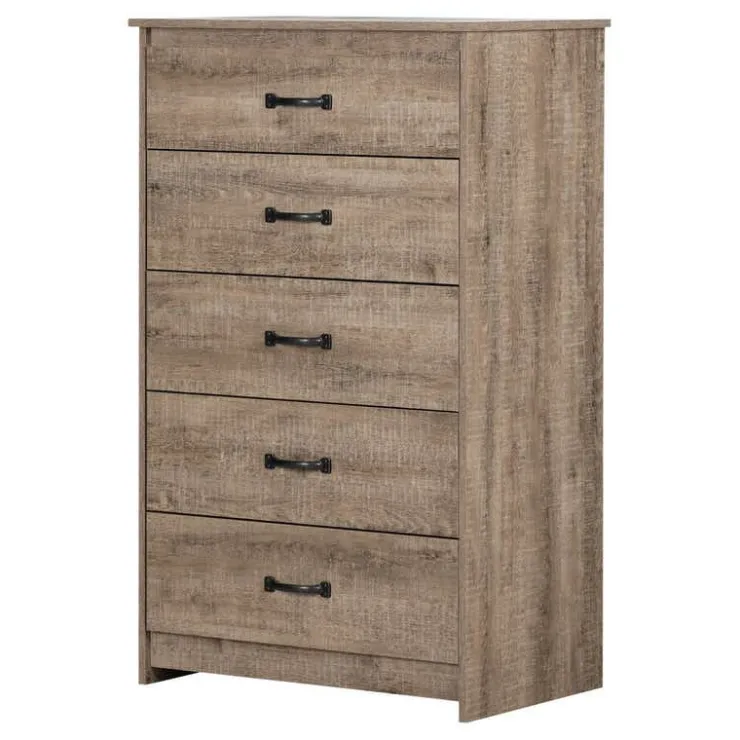 Meubles South Shore 5-Drawer Chest - South Shore WEATHERED OAK Best