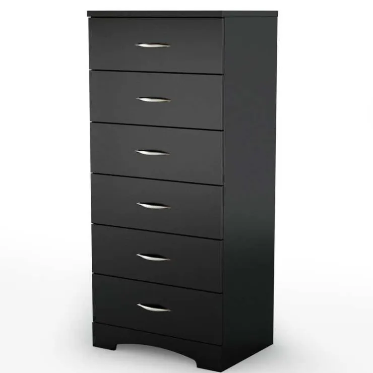 Meubles South Shore 6-Drawer Chest - South Shore PURE BLACK Discount