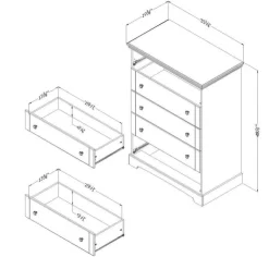 Meubles South Shore 5-Drawer Chest - South Shore WINTER OAK