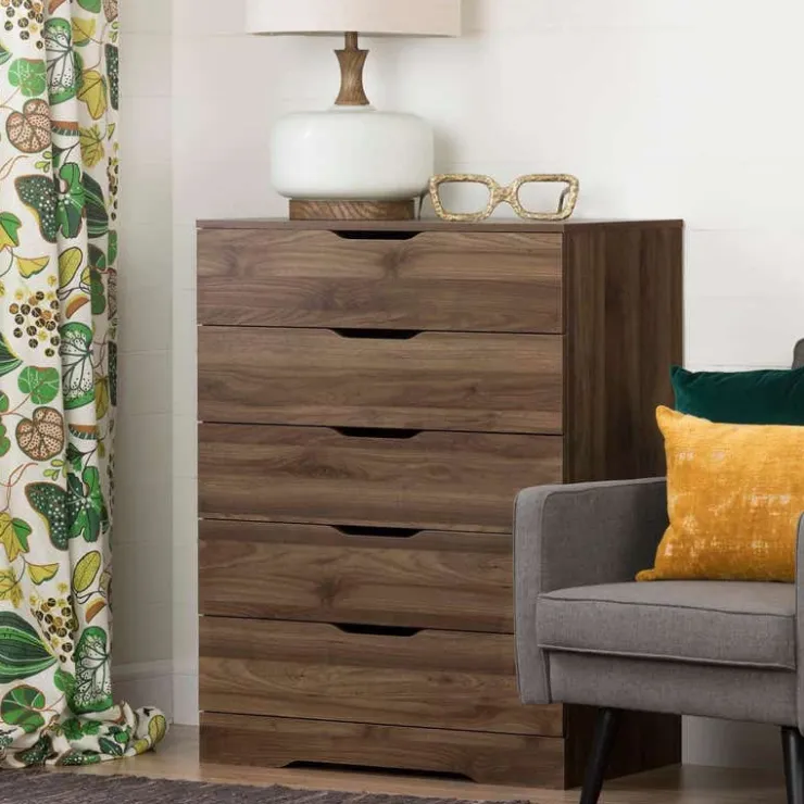 Meubles South Shore 5-Drawer Chest - South Shore NATURAL WALNUT Outlet
