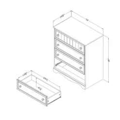 Meubles South Shore 4-Drawer Chest - South Shore PURE WHITE Best