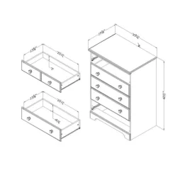 Meubles South Shore 5-Drawer Chest - South Shore BLUEBERRY Outlet