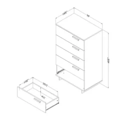 Meubles South Shore 5-Drawer Chest - South Shore Pure White Sale