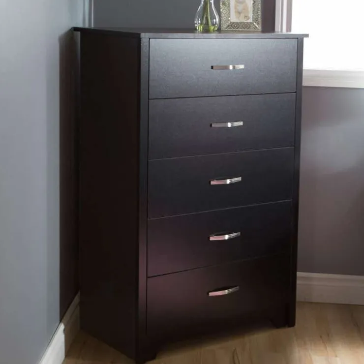 Meubles South Shore 5-Drawer Chest - South Shore PURE BLACK Hot